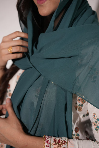 Georgette Hijab Aqua Deep