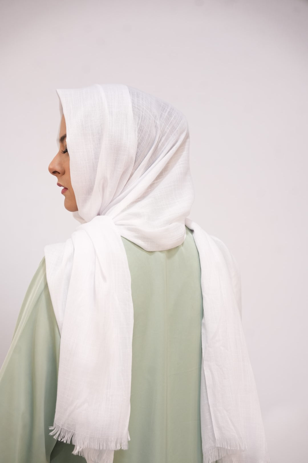 Turkish Slub Lawn - White