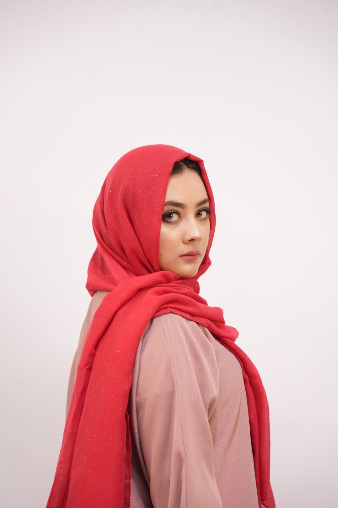 Lawn Glow Hijab Chili Red