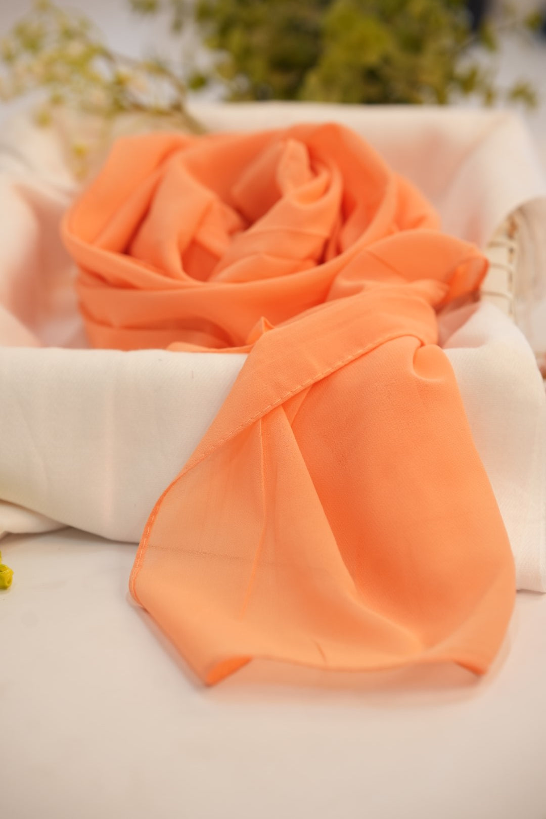 Georgette Hijab Light Red Orange